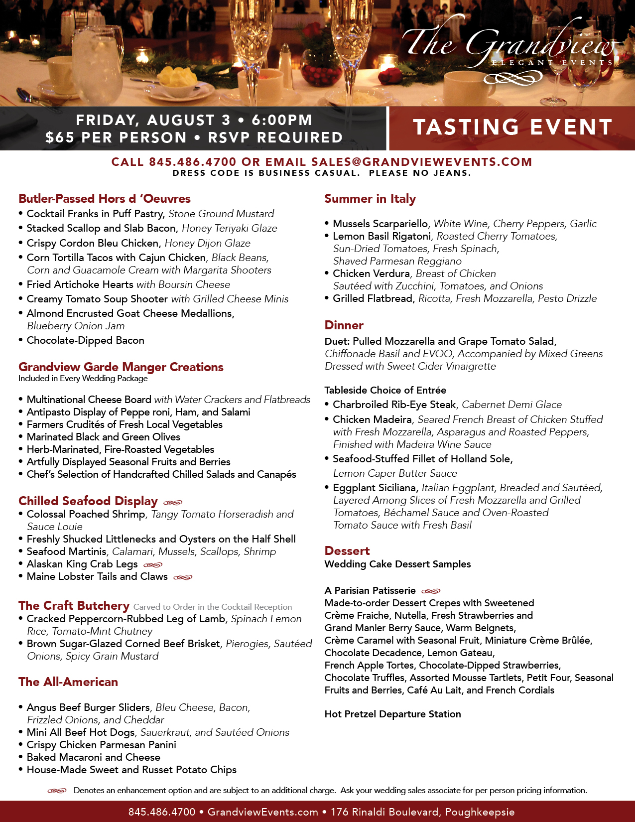 The Grandview Tasting Event Poughkeepsie