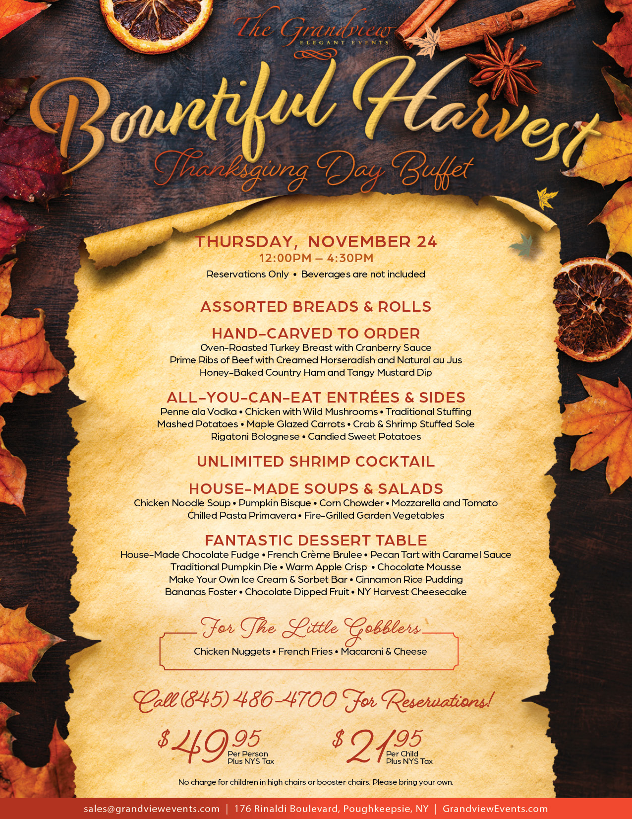 Thankgiving Buffet Poughkeepsie